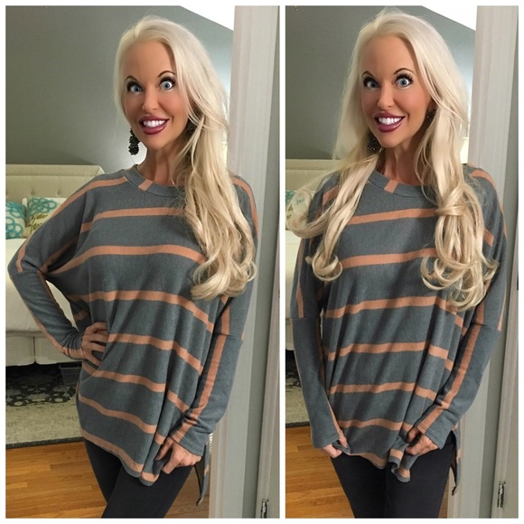 💕LAST 1! Off Shoulder Brushed Fabric Top' - Picture 3 of 5